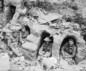 Somme dugouts august 1916