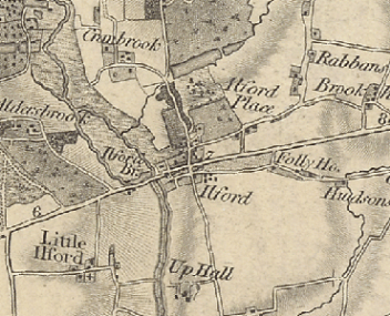 Ilford Essex old map