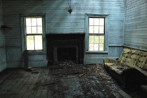 abandoned farmhouse interior