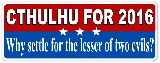 Cthulhu bumper sticker