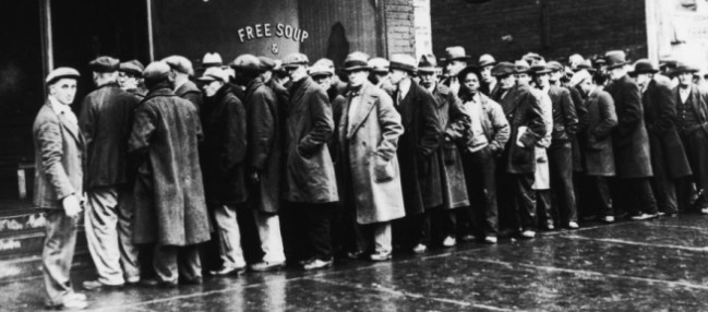Great Depression bread line