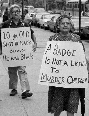 Protesters in Queens