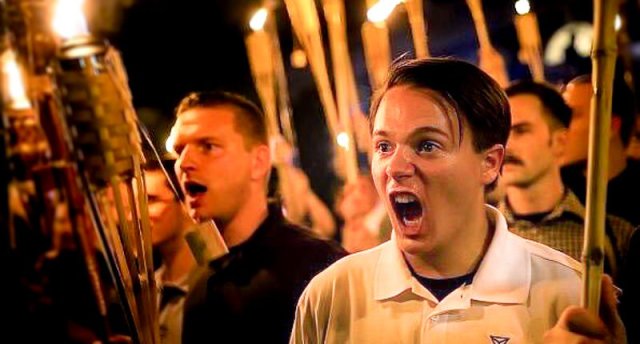 20 y/o college student Peter Cvjetanovic at the neo-Nazi white supremacist rally in Charlottesville, VA 8-12-2017