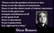 Oscar Romero - peace quote